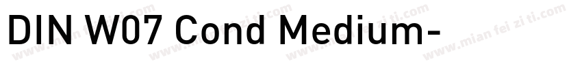 DIN W07 Cond Medium字体转换